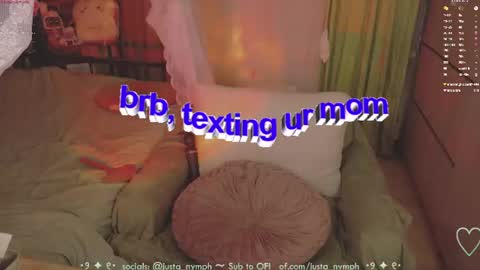   Im Nym  Justa nymph on twitter and IG online show from July 19, 12:46 am