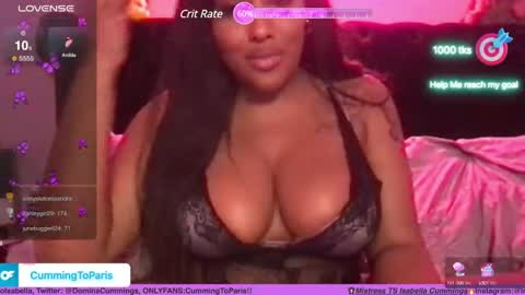 Snapshot of cummingtoparis chatting on December 11, 11:08 am Cumming To Mistress Isabella Cummings online show from December 11, 11:08 am