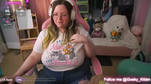 Snapshot of geeky_kitten chatting on March 10, 6:49 am Geeky Kitten Leina -  online show from March 10, 6:49 am