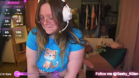Snapshot of geeky_kitten chatting on February 9, 9:05 am Geeky Kitten Leina -  online show from February 9, 9:05 am