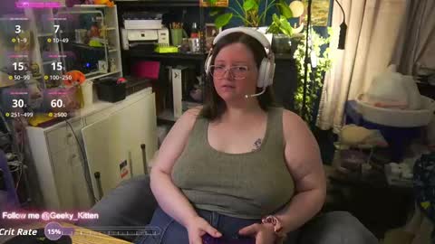 Snapshot of geeky_kitten chatting on October 5, 9:18 am Geeky Kitten Leina -  online show from October 5, 9:18 am