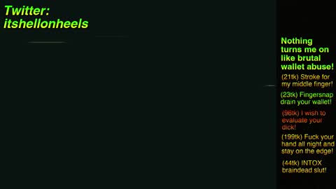 Snapshot of hell_on_heels_ chatting on January 16, 7:38 am - show loyalty and subscribe - online show from January 16, 7:38 am