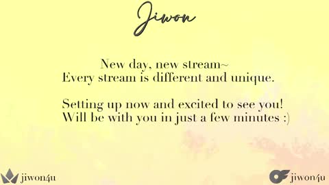 Jiwon online show from February 24, 12:16 pm