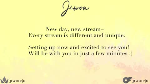 Jiwon online show from February 26, 12:27 pm