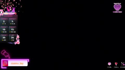 osamu_tay online show from July 5, 3:09 am