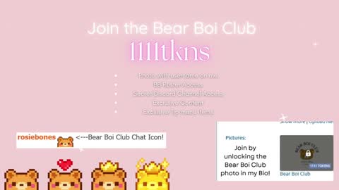 Rosie Bones online show from November 10, 11:07 pm