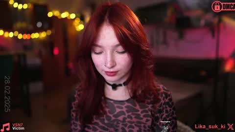 Snapshot of suk_ki chatting on February 28, 1:15 am Lika ginger Jessy blond online show from February 28, 1:15 am