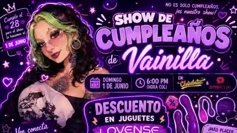 Vainilla Independent model online show from June 11, 2:53 am